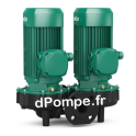 Pompe en Ligne Wilo VeroTwin-DPL 32/135-0,25/4-S1 de 1,5 à 15,4 m3/h entre 6 et 3,1 m HMT Tri 400 V 0,25 kW - dPompe.fr